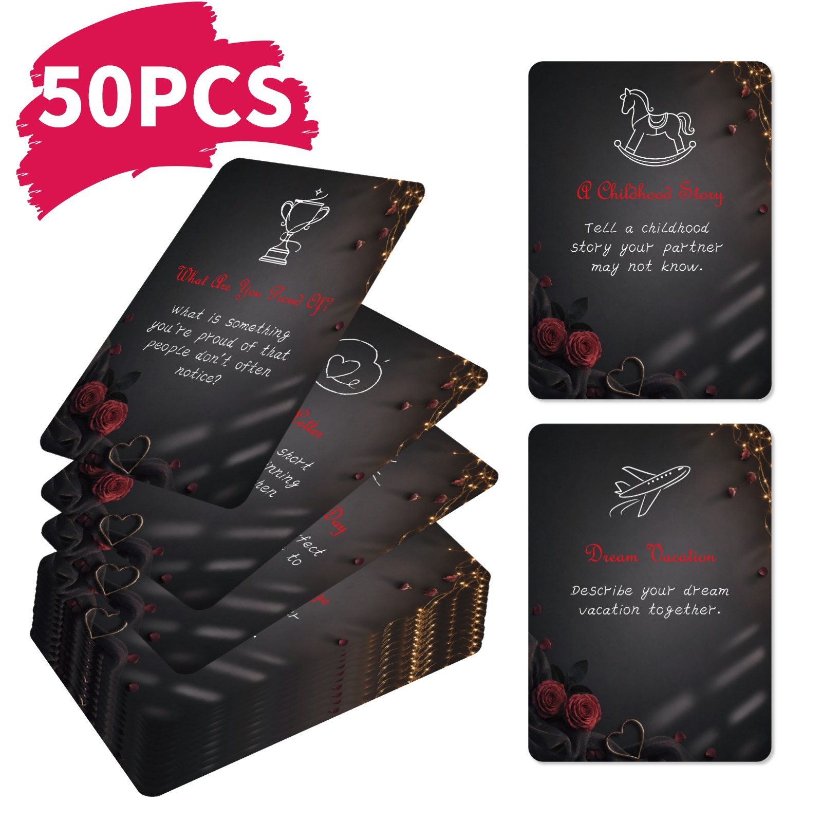 Board Game For Couple - 50 Carte Sfida Romantica per Coppie,