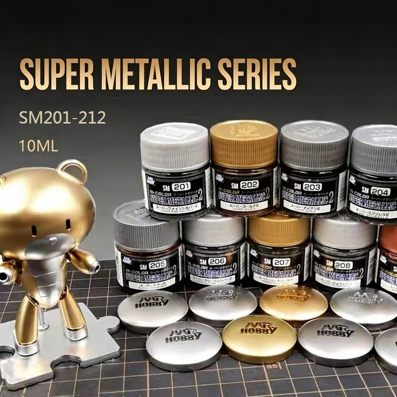 Tamiya Model Paint Set - Pittura a Olio Metallizzata Effetto Super